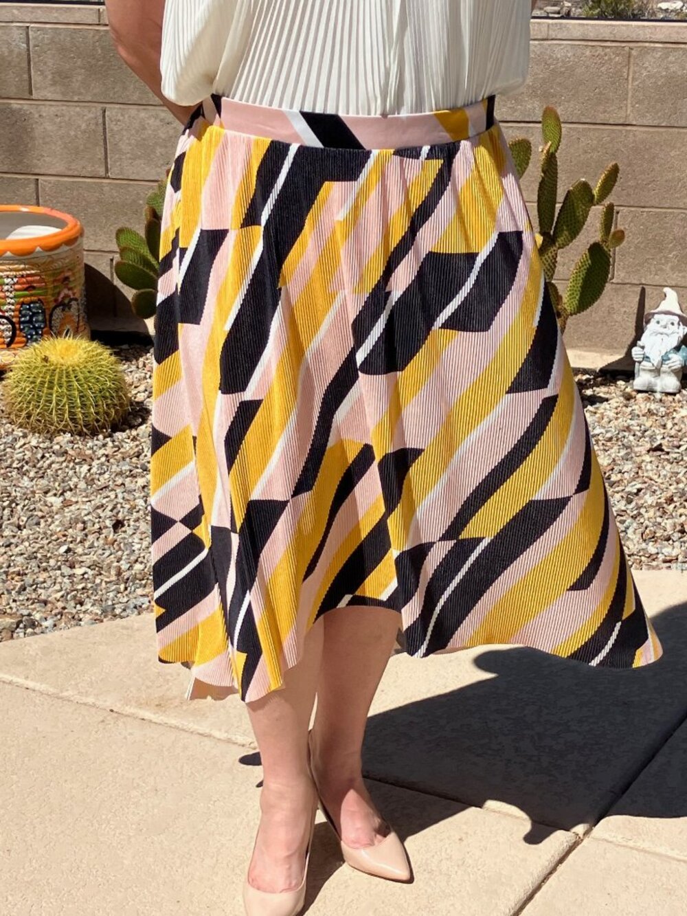 NEW W/ TAG: Lane Bryant Hi Low Pleated Flowy Skirt 18-20 - Picture 4 of 7